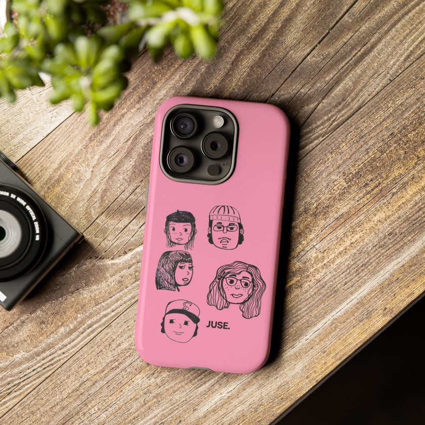 pink faces