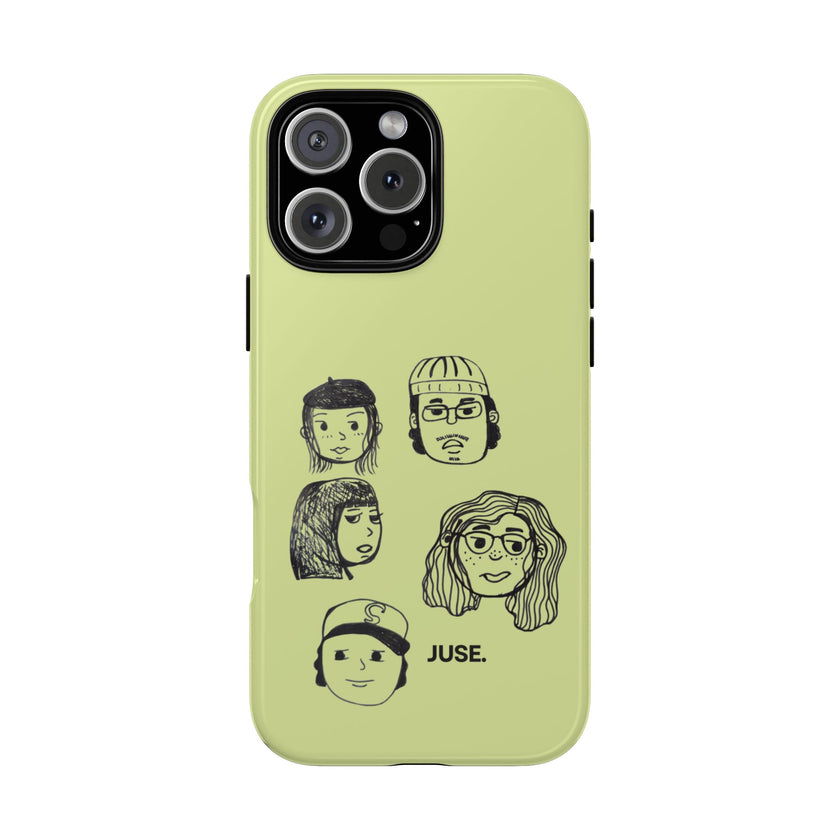 green faces
