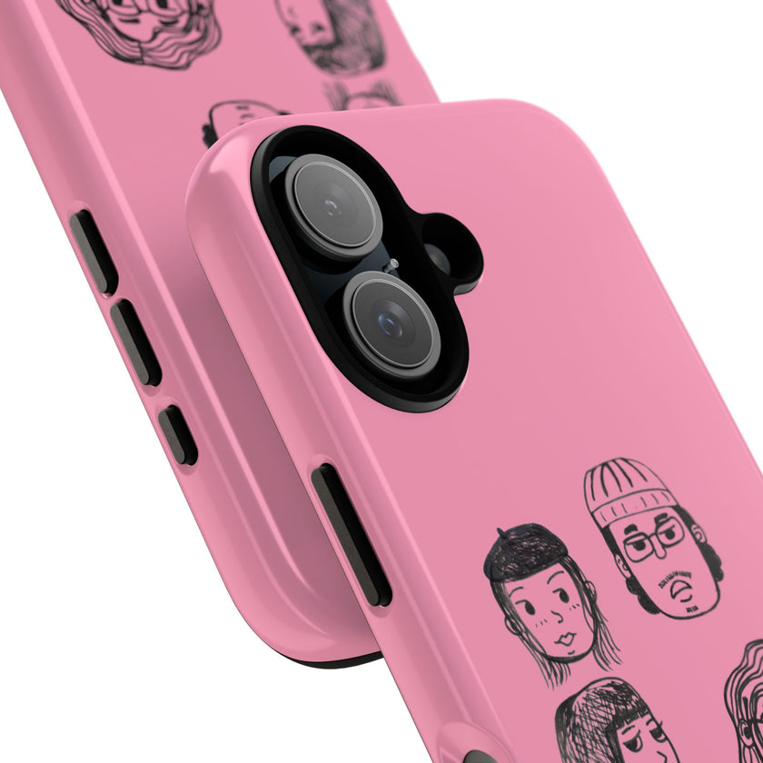 pink faces